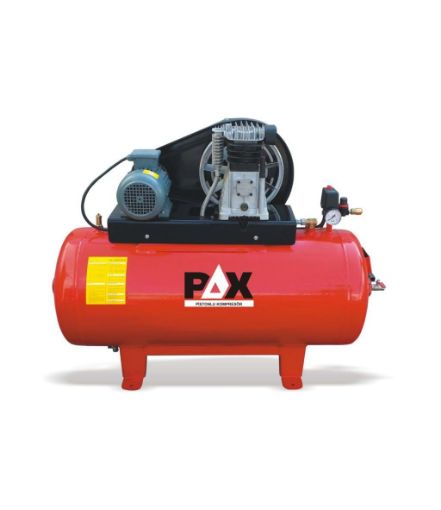 PAX 200 Lt. Pi̇stonlu Hava Kompresörü / 11 Bar  4HP (İtalyan Abac Kafa)-Trifaz PHK-200-11-T